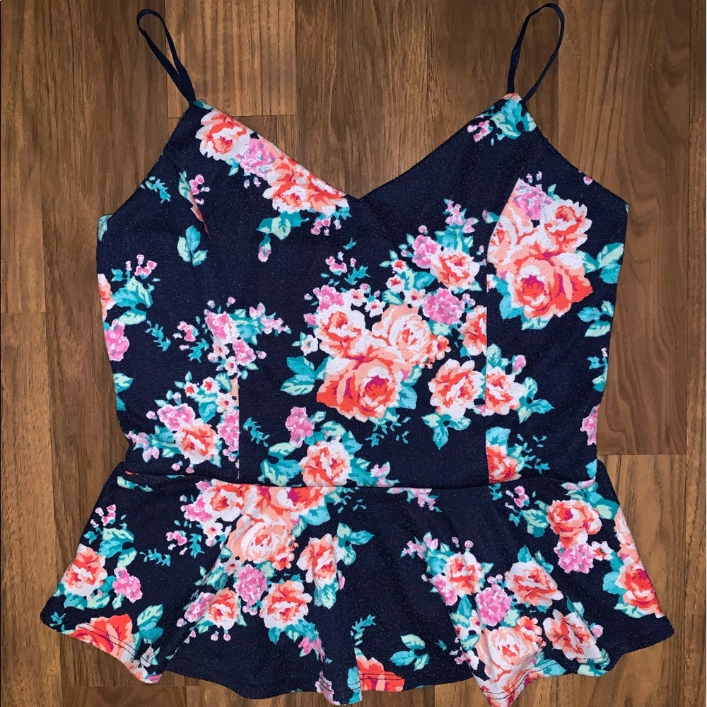 XL Charlotte Russ floral blouse